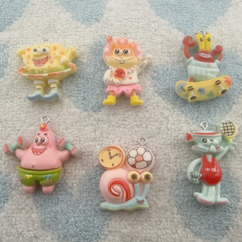 Jewelry Making Accessories - 10pcs cartoon resin pendant, DIY jewelry