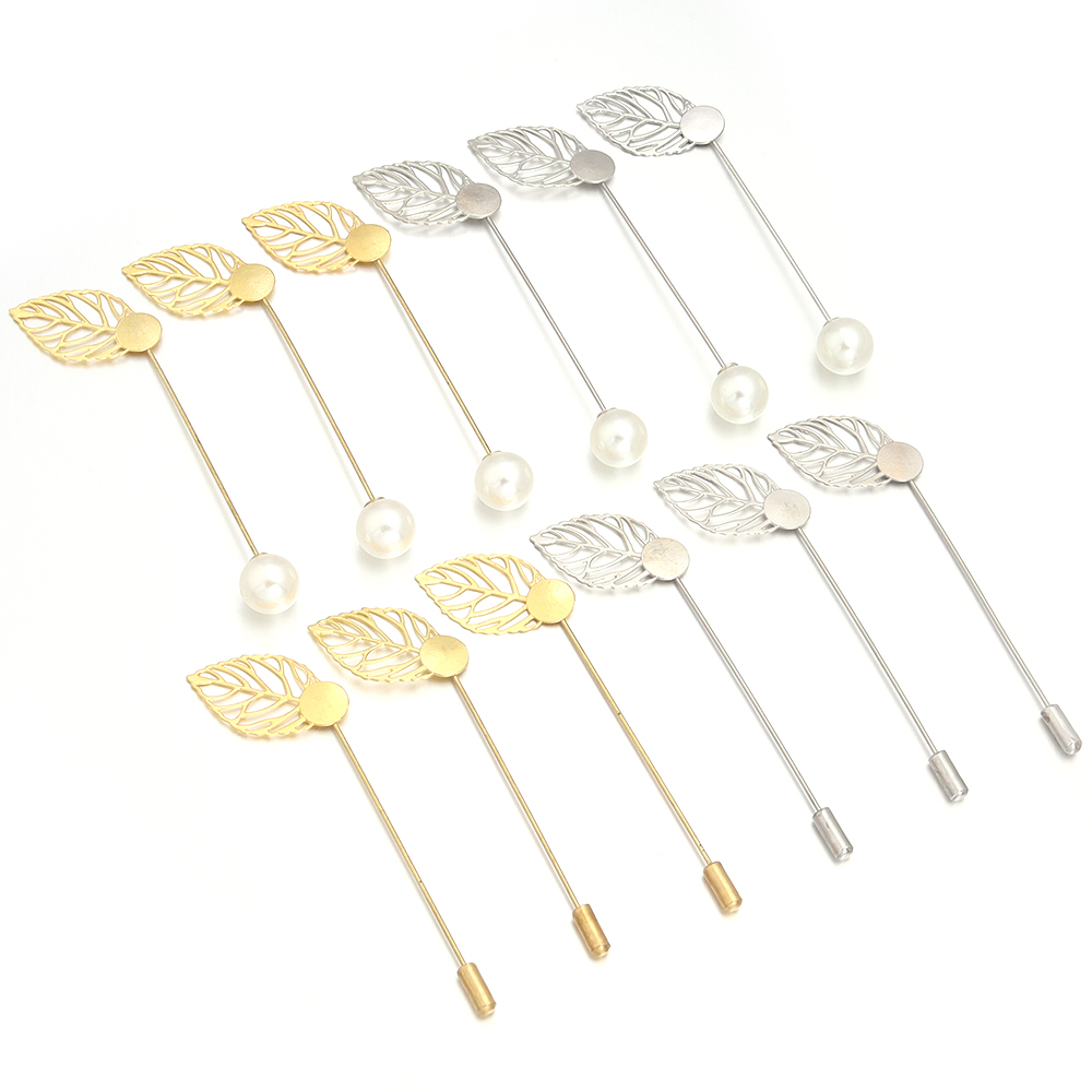 10pcs/lot Metal Leaves Brooch  - đánh giá và giá Beading Needle Fine