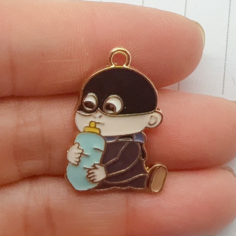 10pcs alloy drip oil cartoon p - đánh giá và giá Jewelry Making Accessories