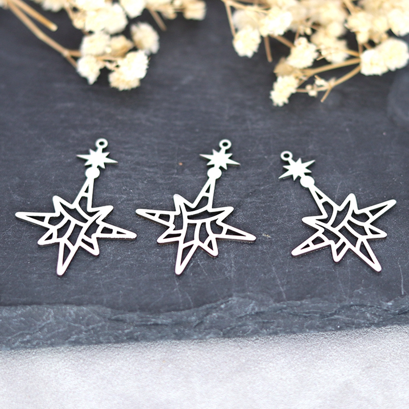 3pcs Guide Pole Star Charms Si - đánh giá và giá Jewelry Making Guide