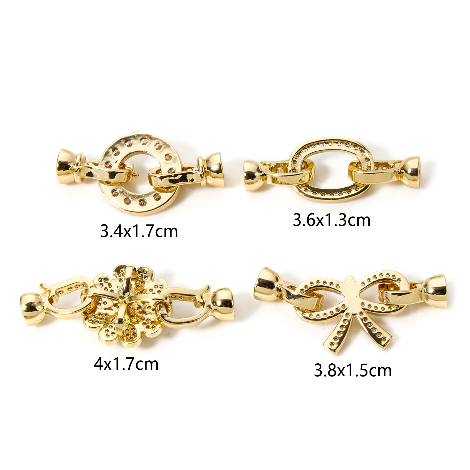 1pc Brass Fold Over Clasps Gol - đánh giá và giá Jewelry Making Material