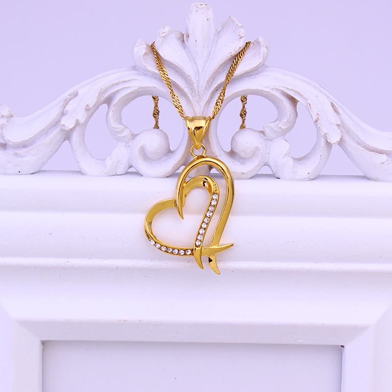 FS Heart Pendant Necklace Gold - đánh giá và giá Jewelry Making New Zealand