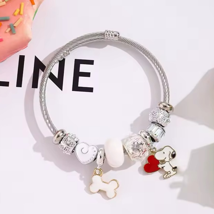 Cute Cartoon Snoopy Bone Heart - đánh giá và giá Jewelry Making Accessories