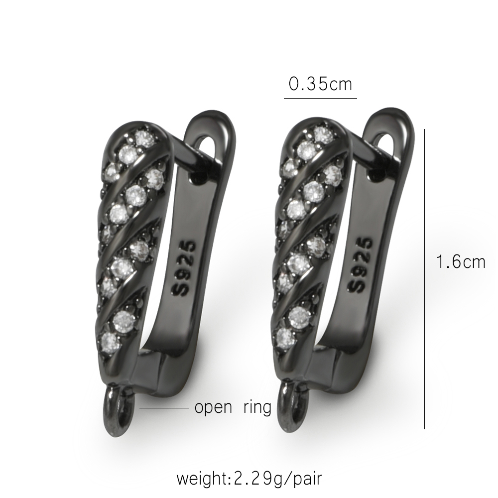 YANASI 1 Pair Gun Black  Brass - đánh giá và giá Jewelry Making Material