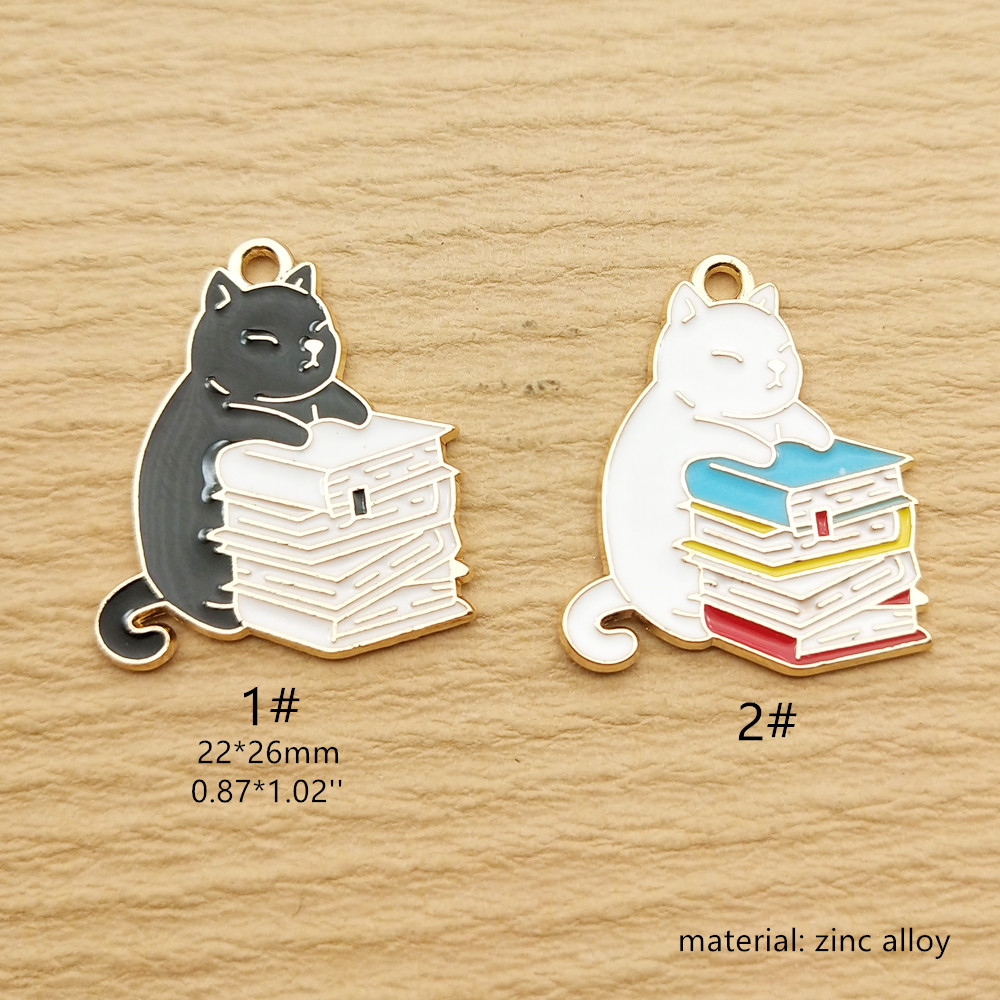 10pcs Book Cat Charm Jewelry A - đánh giá và giá Jewelry Making Guide Book