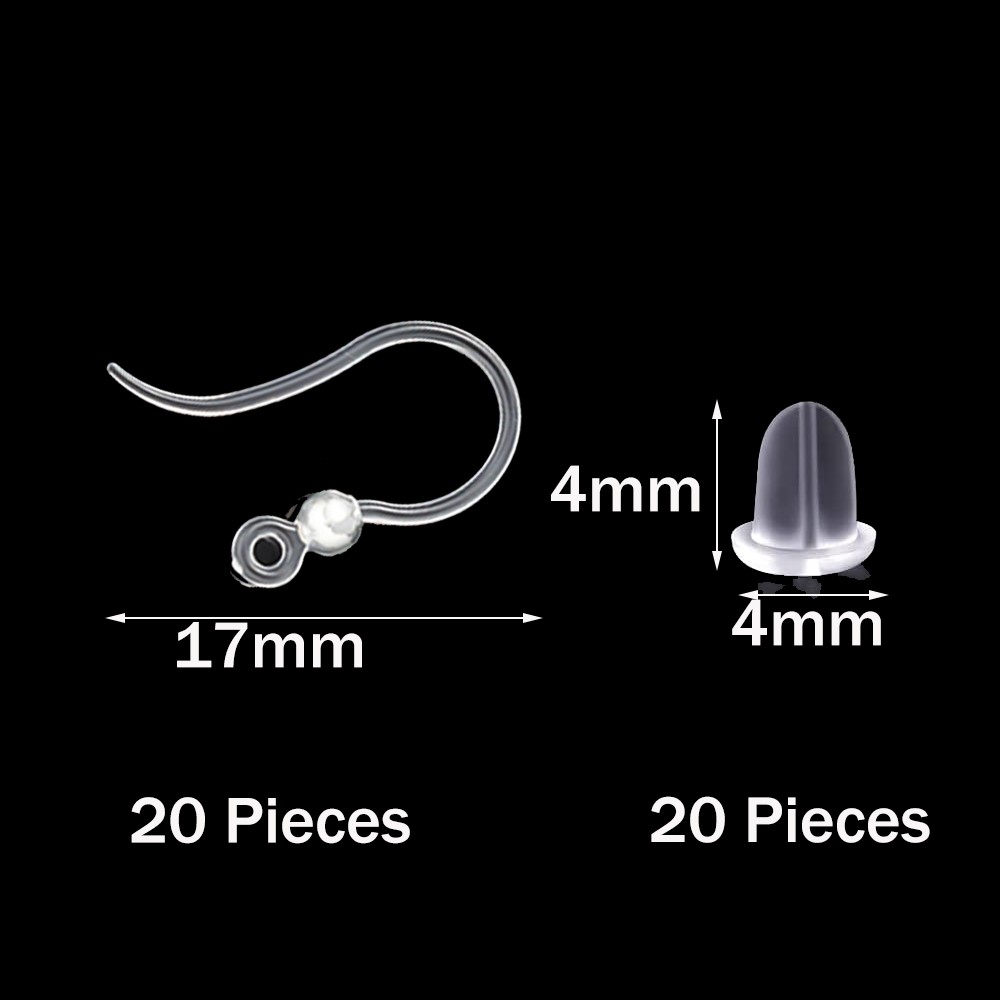 40pcs Clear Plastic Earring Ho - đánh giá và giá Jewelry Making Wire