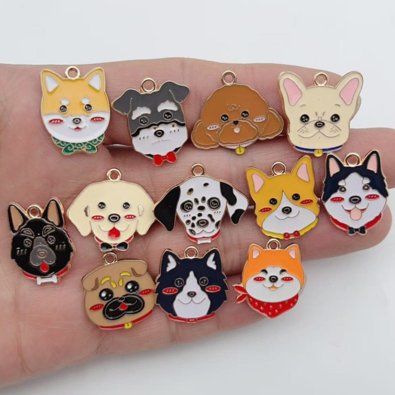 12pcs cartoon pet spotted dog  - đánh giá và giá Jewelry Making Accessories