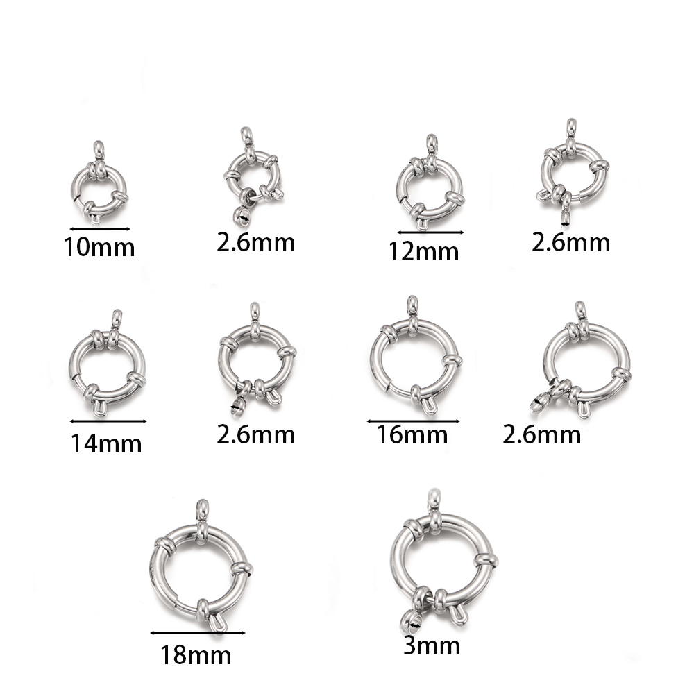 2pcs Stainless Steel Round Spr - đánh giá và giá Jewelry Making Material