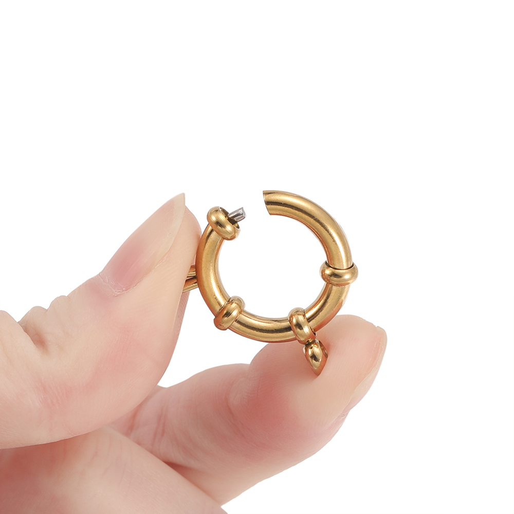 2pcs Stainless Steel Round Spr - đánh giá và giá Jewelry Making Material