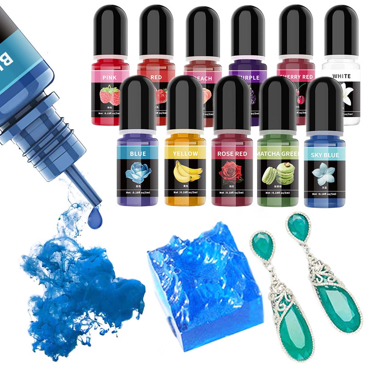 5ml/Bottle Epoxy Resin Pigment - đánh giá và giá Jewelry Making Uv Resin Kit