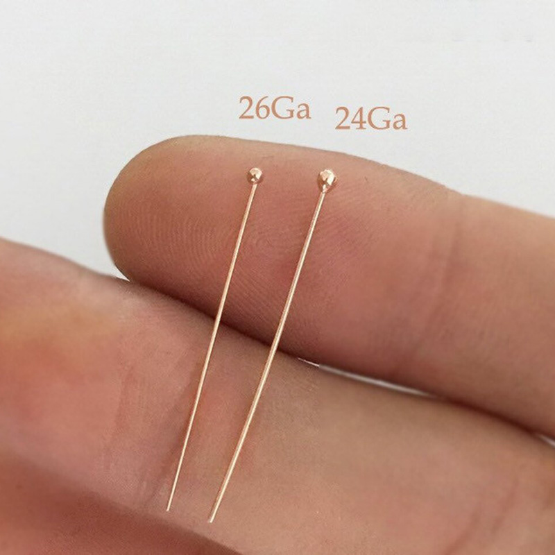 14K Rose Gold Filled Ball Head - đánh giá và giá Jewelry Making Wire